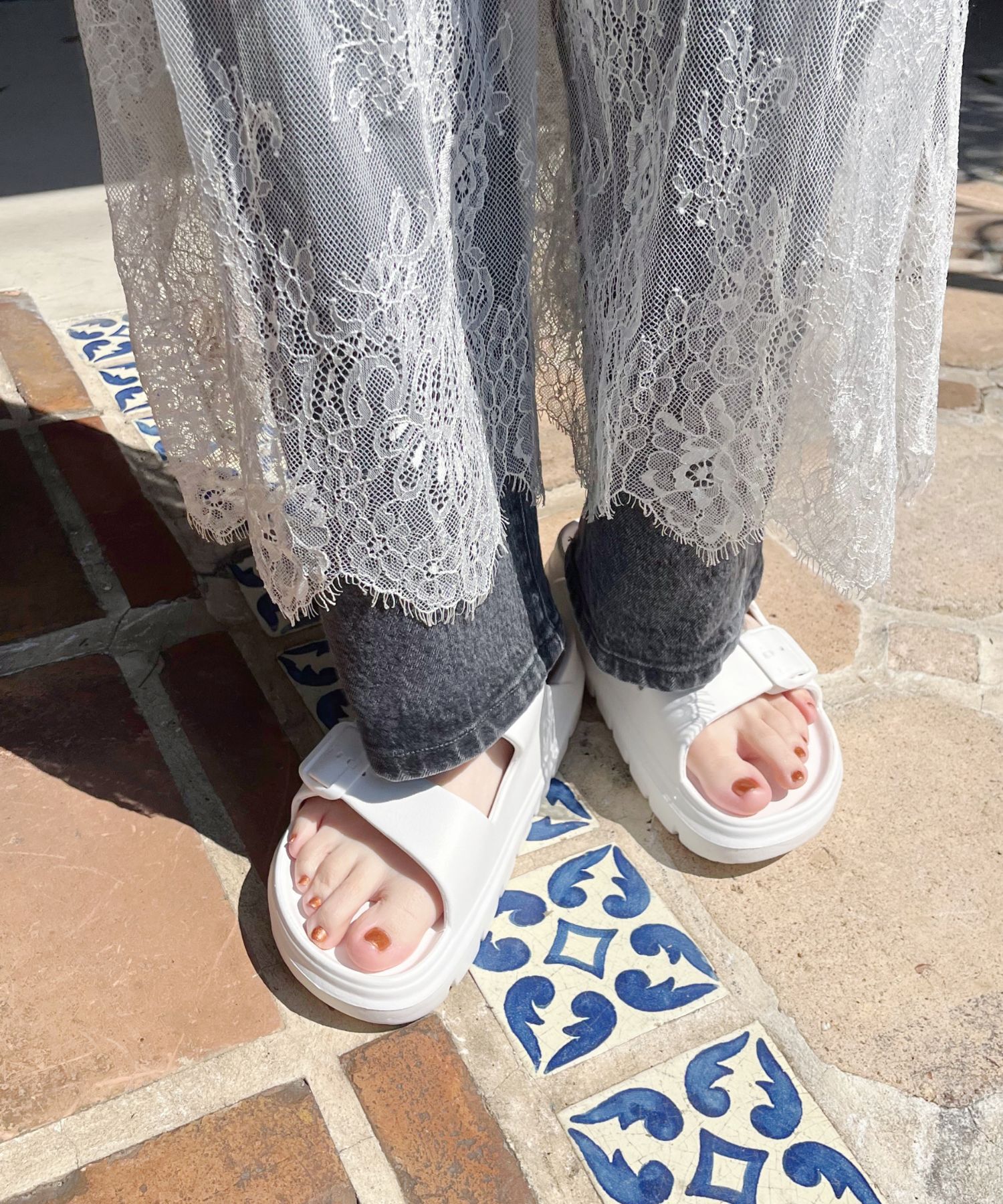 ORiental TRaffic「【リカバリーサンダル】ダブルベルト厚底サンダル/OT3220 軽量 フィット 人気 トレンド 厚底 サンダル」|サンダル|