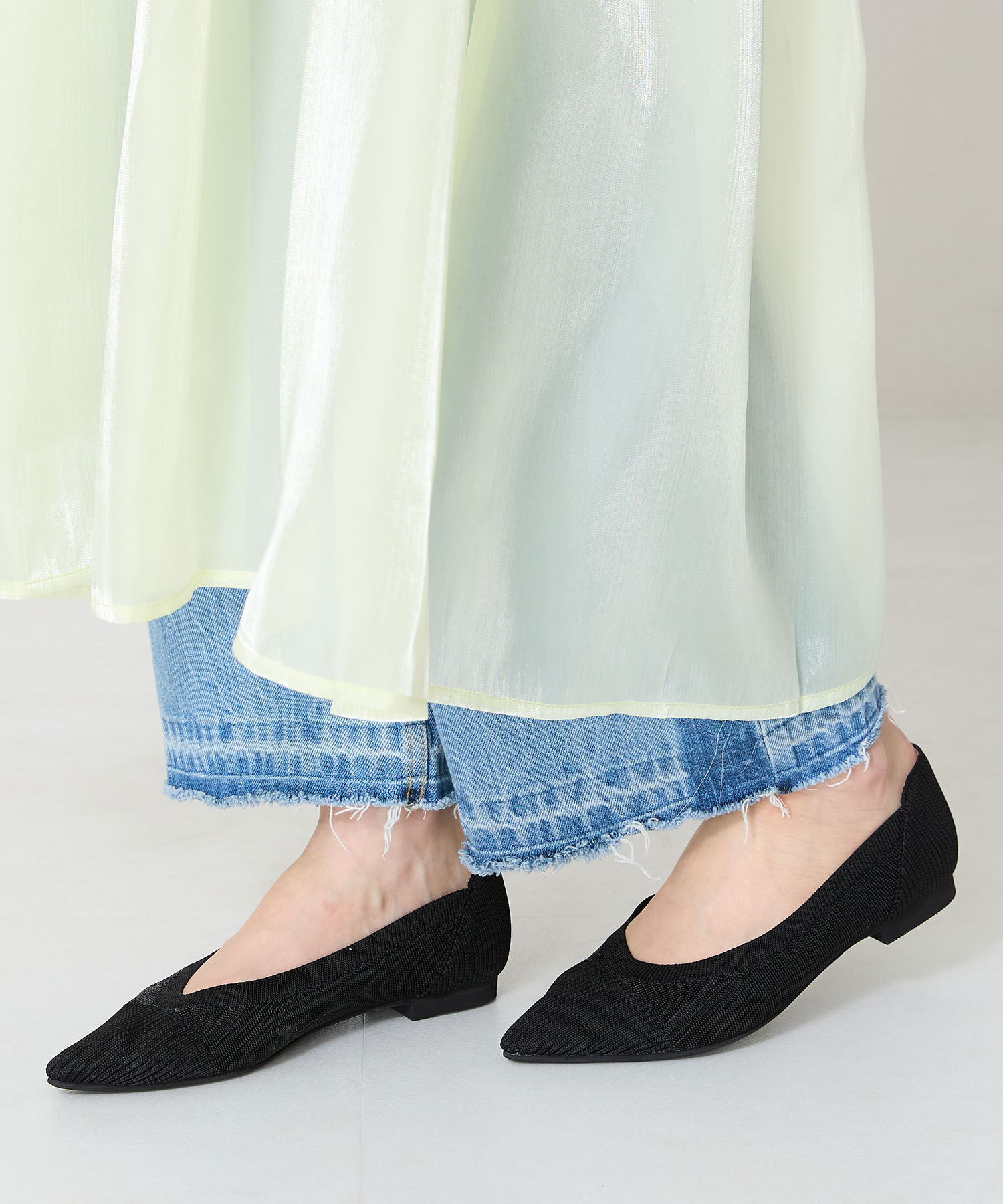 WA Oriental TRaffic「●人気アイテム● 軽量 シアー ニットパンプス /52108 柔らかい クッション」|パンプス|