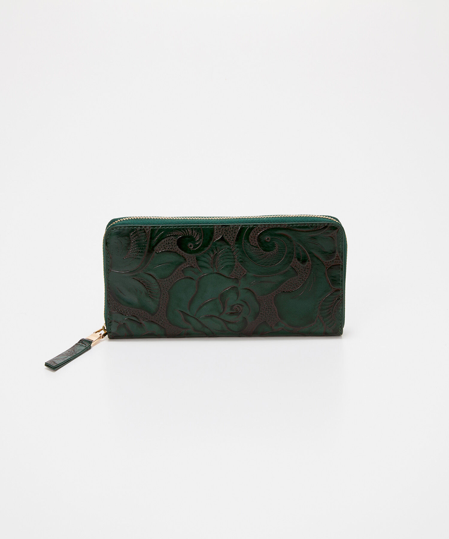 TOPKAPI BREATH「【TREASURE TOPKAPI】ローズエンボス ツヤ レザー ラウンドファスナー 長財布」|財布|