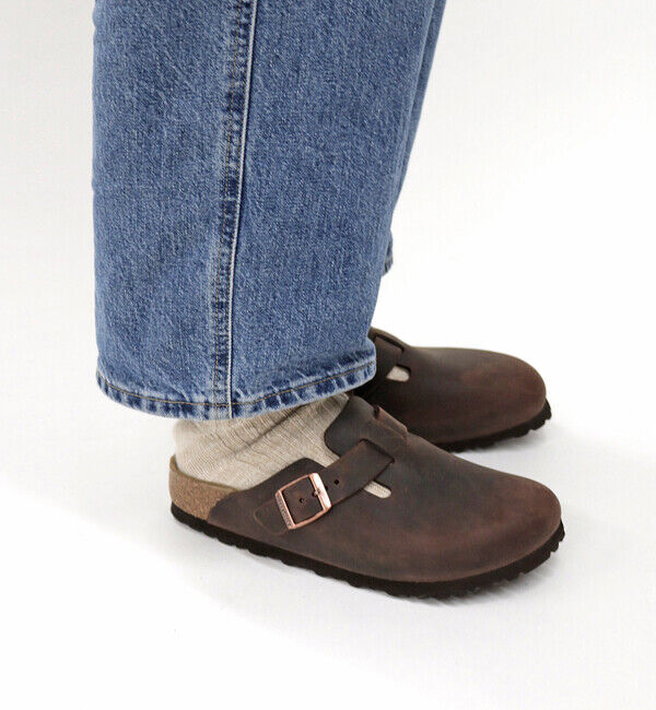 BIRKENSTOCK「【ビルケンシュトック】ボストン/ハバナ ナチュラルレザー/クロッグ メンズ レディース」|サンダル|ハバナ