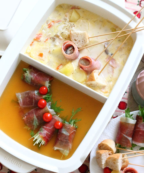 BRUNO「ホットプレートグランデ用仕切り鍋」|食器・キッチングッズ|