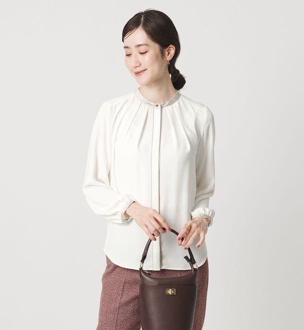 UNITED ARROWS「バイカラー パイピング ブラウス」|シャツ・ブラウス|