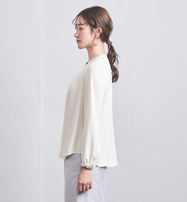 UNITED ARROWS「バイカラー パイピング ブラウス」|シャツ・ブラウス|