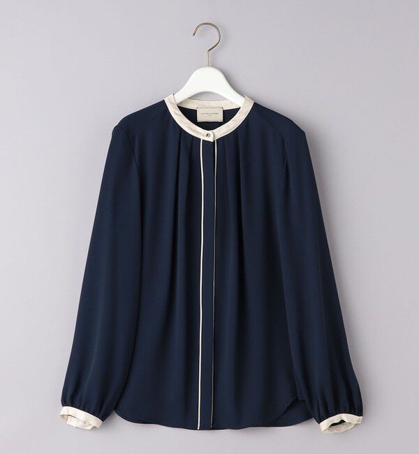 UNITED ARROWS「バイカラー パイピング ブラウス」|シャツ・ブラウス|