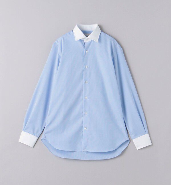 UNITED ARROWS「イージーケア AG マイクロチェック セミワイド クレリックカラーシャツ -抗菌防臭-」|シャツ・ブラウス|