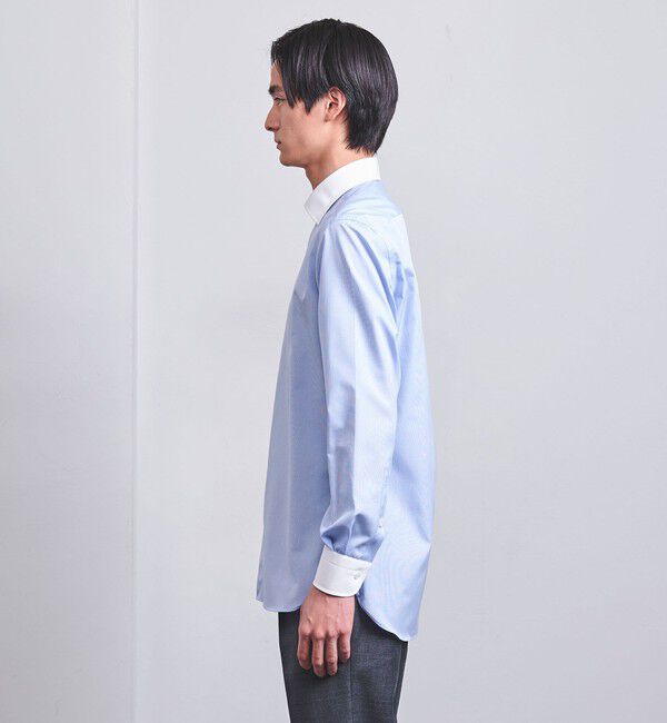 UNITED ARROWS「イージーケア AG マイクロチェック セミワイド クレリックカラーシャツ -抗菌防臭-」|シャツ・ブラウス|