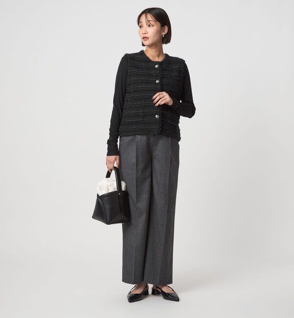 ミックスツイードライク ジレ　green label relaxing ミックスツイードライク ニット ジレ ベスト（UNITED ARROWS green