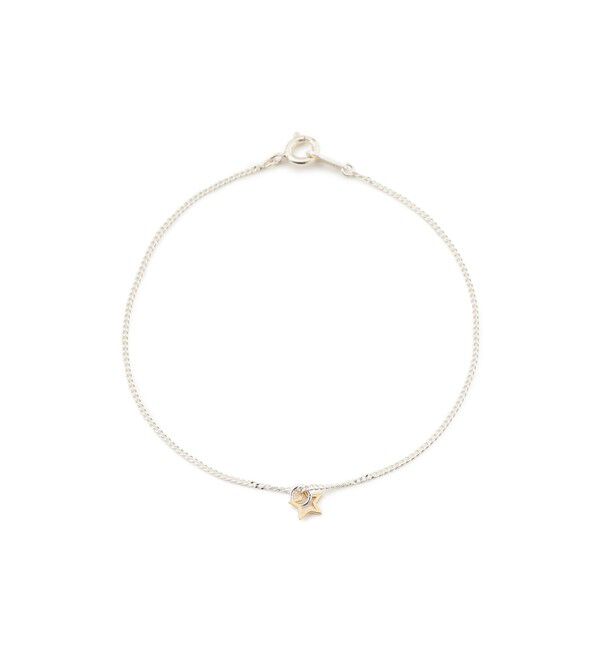Ray BEAMS 「K10スター ＆ シルバー チェーン ブレスレット」|ブレスレット・バングル|SILVER/GOLD