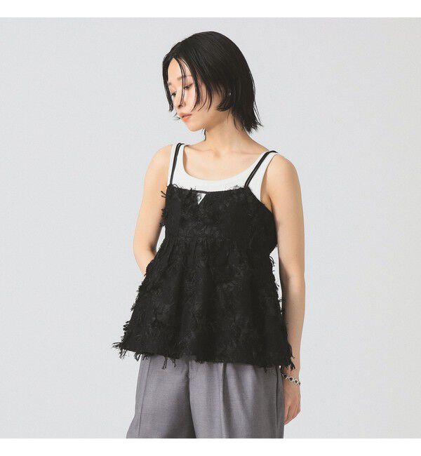 Ray BEAMS 「フリンジ ジャカード キャミソール」|キャミソール|