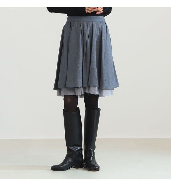 Demi-Luxe BEAMS 「THE GARMENT / Andrea ミディ スカート」|スカート|CHARCOAL