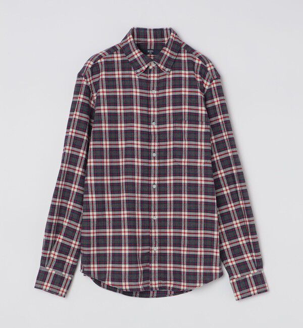 SHIPS Colors 「SHIPS Colors: ネルチェック ボダンダウン カラー ロングスリーブ ドレスシャツ」|シャツ・ブラウス|