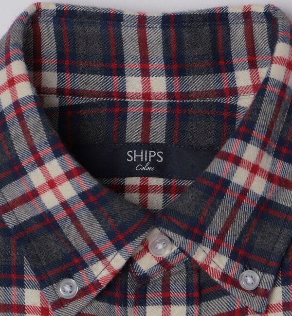 SHIPS Colors 「SHIPS Colors: ネルチェック ボダンダウン カラー ロングスリーブ ドレスシャツ」|シャツ・ブラウス|