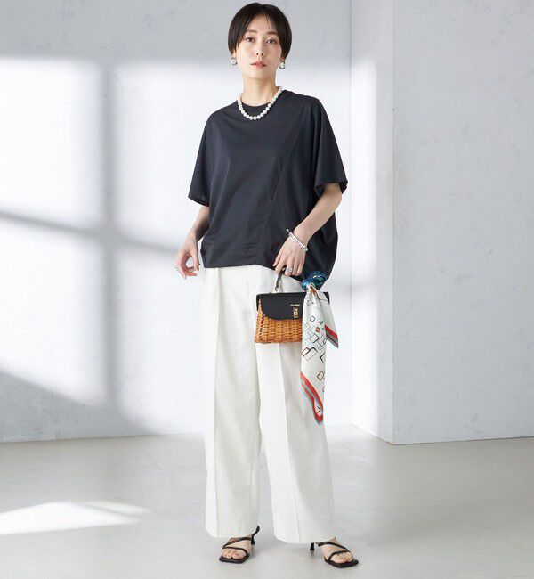 SHIPS for women「assiette:〈手洗い可能〉プレミアム 天竺 ワイド」|Tシャツ・カットソー|