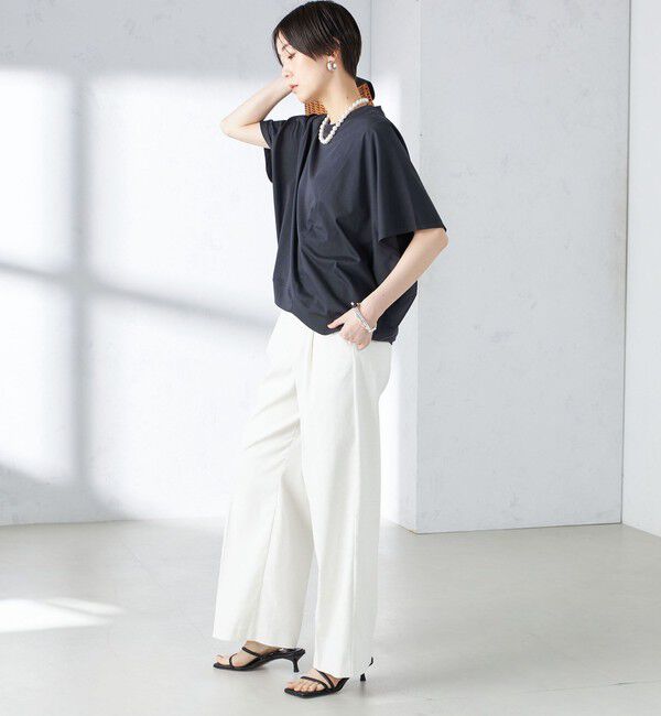 SHIPS for women「assiette:〈手洗い可能〉プレミアム 天竺 ワイド」|Tシャツ・カットソー|