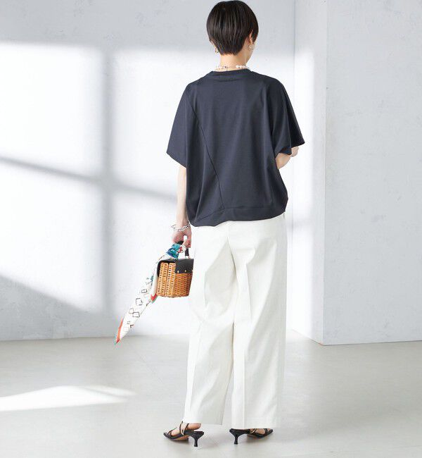 SHIPS for women「assiette:〈手洗い可能〉プレミアム 天竺 ワイド」|Tシャツ・カットソー|