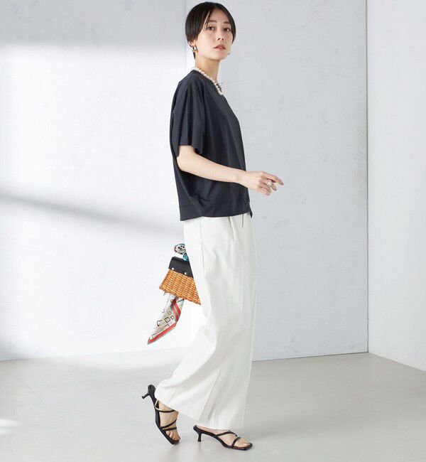 SHIPS for women「assiette:〈手洗い可能〉プレミアム 天竺 ワイド」|Tシャツ・カットソー|