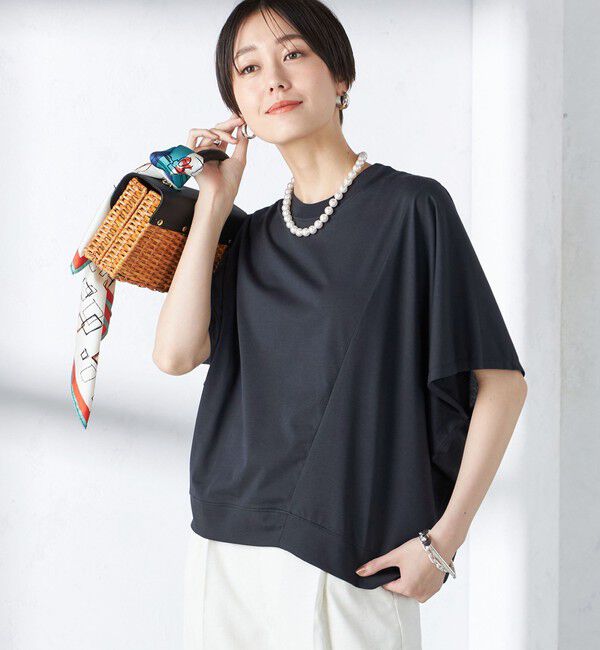 SHIPS for women「assiette:〈手洗い可能〉プレミアム 天竺 ワイド」|Tシャツ・カットソー|
