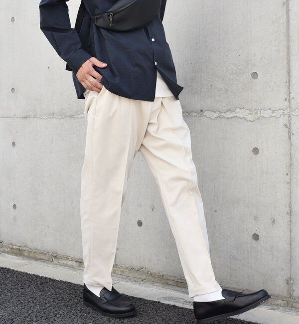 SHIPS any「SHIPS any: 〈洗濯機可能〉センタークリース ステッチ テーパード イージー チノパンツ◇」|チノ|ナチュラル