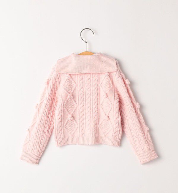 SHIPS KIDS「SHIPS KIDS:80～90cm /〈洗濯機可能〉ケーブル ニット カーディガン」|カーディガン|