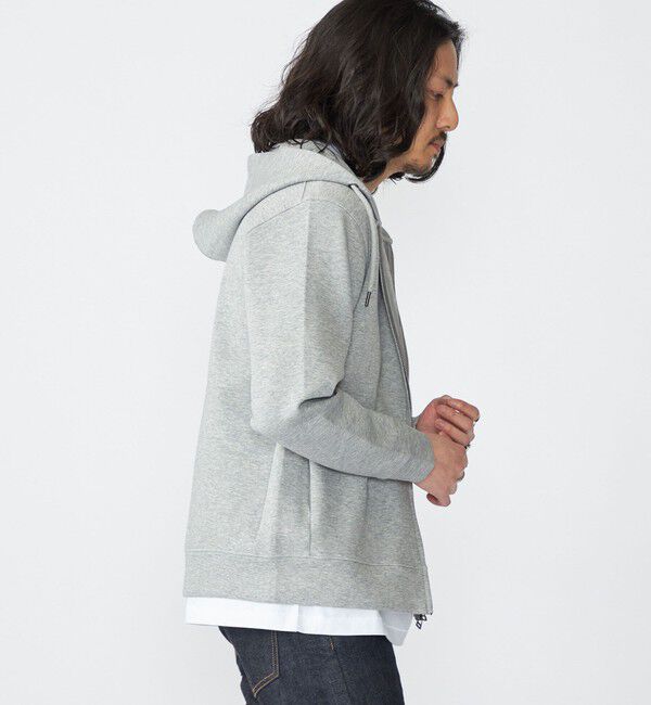 SHIPS「【WEB限定】SHIPS: ワンポイントロゴ ガスコットン ダブルニット ジップパーカー（セットアップ対応）」|パーカー|