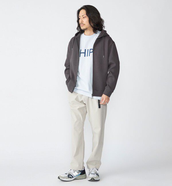 SHIPS「【WEB限定】SHIPS: ワンポイントロゴ ガスコットン ダブルニット ジップパーカー（セットアップ対応）」|パーカー|