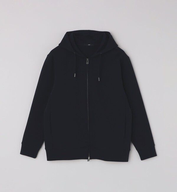 SHIPS「【WEB限定】SHIPS: ワンポイントロゴ ガスコットン ダブルニット ジップパーカー（セットアップ対応）」|パーカー|