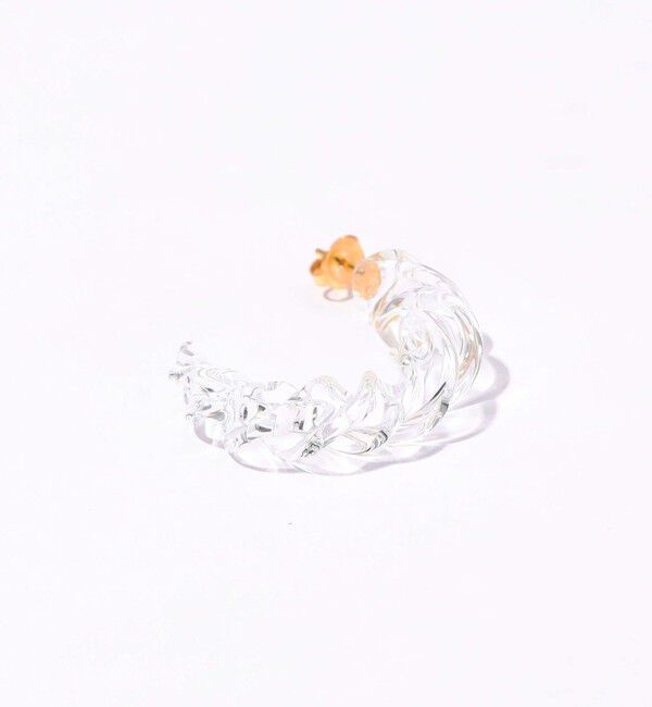 TOMORROWLAND GOODS「LEVENS JEWELS TWIST HOOP CLEAR ピアス」|ピアス|
