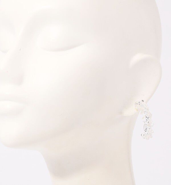 TOMORROWLAND GOODS「LEVENS JEWELS TWIST HOOP CLEAR ピアス」|ピアス|