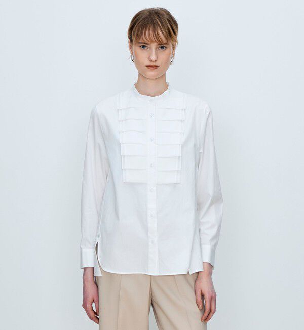 TOMORROWLAND collection「【WEB先行予約】コンパクトブロード タックボザムブラウス」|シャツ・ブラウス|