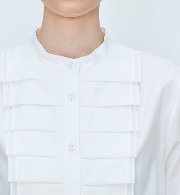 TOMORROWLAND collection「【WEB先行予約】コンパクトブロード タックボザムブラウス」|シャツ・ブラウス|