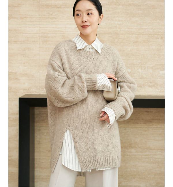 plage ALPACA MIX BUTTON ニット　ホワイト プラージュ Plage 《追加予約》ALPACA MIX BUTTON ニット 3 （ホワイト