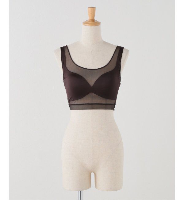 IENA「NICENICE MOMENT/ナイスナイスモーメント MESH BRA TANK NNM3-25SS-012」|インナー|ブラウン