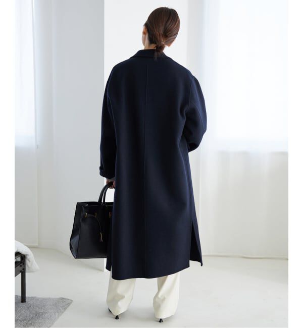 追加》souple woolダブルフェイスチェスターコート（SLOBE IENA