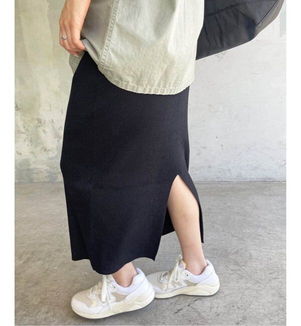 Spick and Span「《WEB限定追加》ラメリブニットタイトスカート」|スカート|