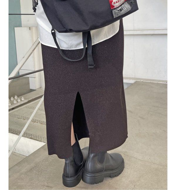 Spick and Span「《WEB限定追加》ラメリブニットタイトスカート」|スカート|