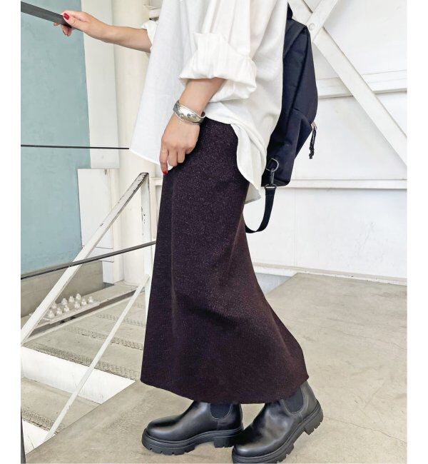 Spick and Span「《WEB限定追加》ラメリブニットタイトスカート」|スカート|