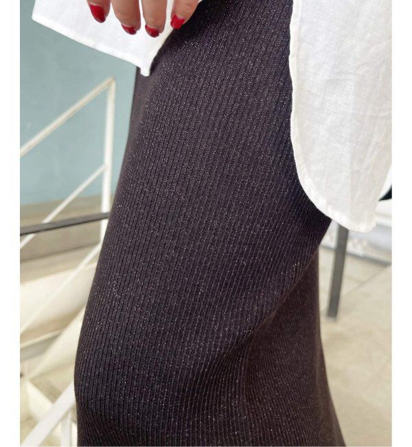 Spick and Span「《WEB限定追加》ラメリブニットタイトスカート」|スカート|