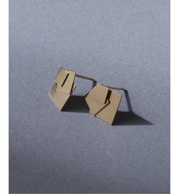 Lilas by Spick&Span「3ピーススライドスクエアピス  K10（両耳）」|ピアス|