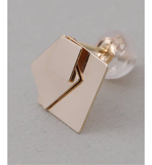 Lilas by Spick&Span「3ピーススライドスクエアピス  K10（両耳）」|ピアス|