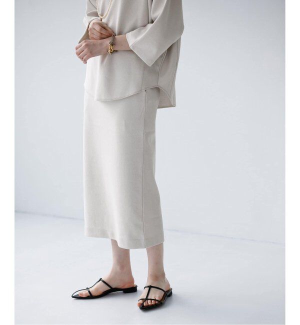  「【洗える】Munich/ミューニック ダブルフェイススカート」|スカート|ホワイト