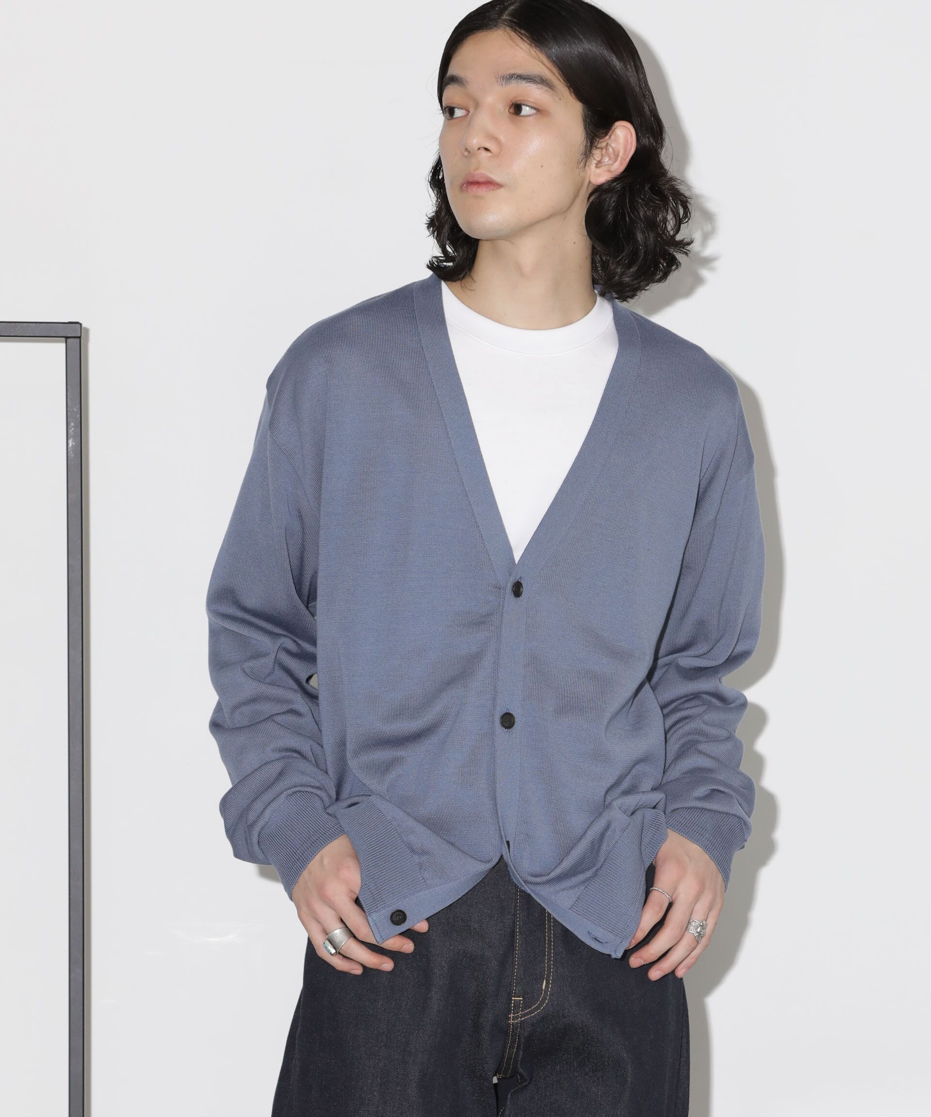 nano･universe「「タフニット」Vネックカーディガン」|ニット・セーター|