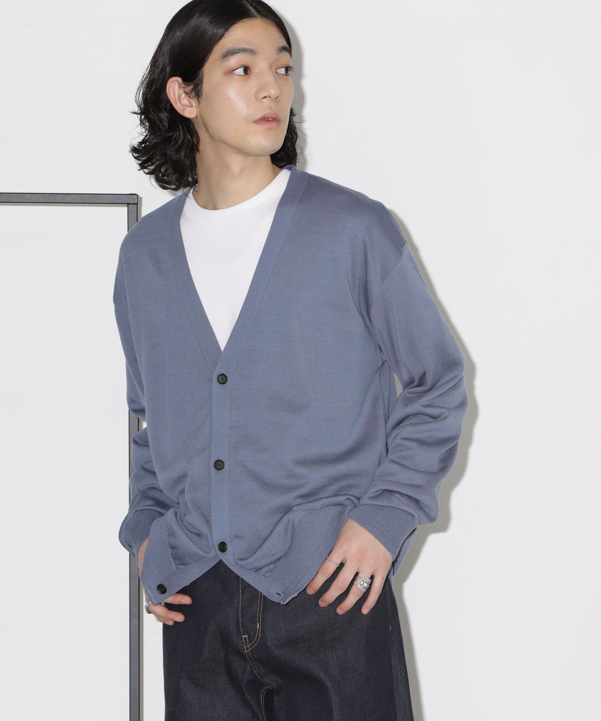 nano･universe「「タフニット」Vネックカーディガン」|ニット・セーター|