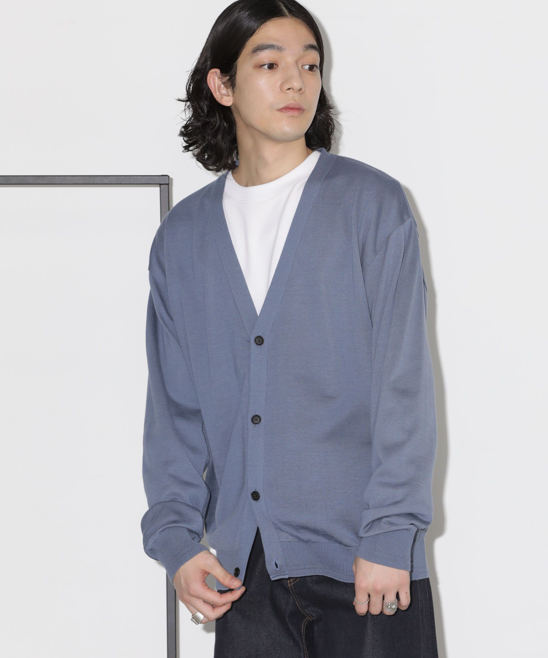 nano･universe「「タフニット」Vネックカーディガン」|ニット・セーター|