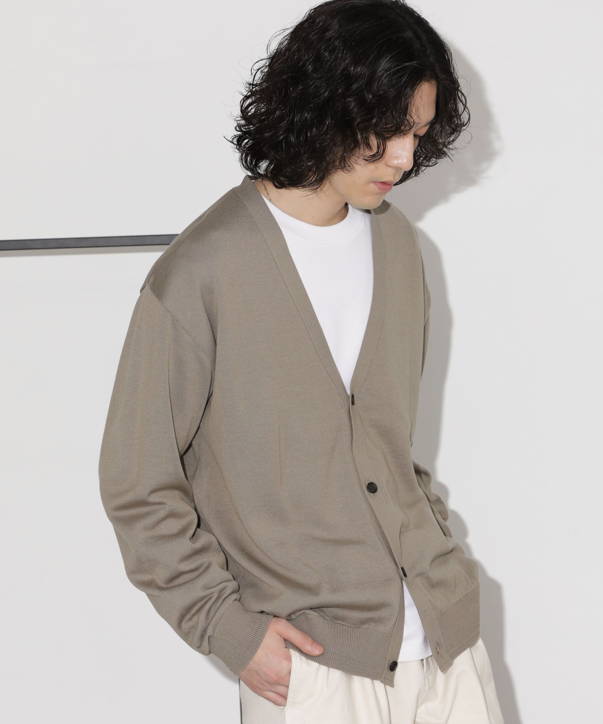 nano･universe「「タフニット」Vネックカーディガン」|ニット・セーター|