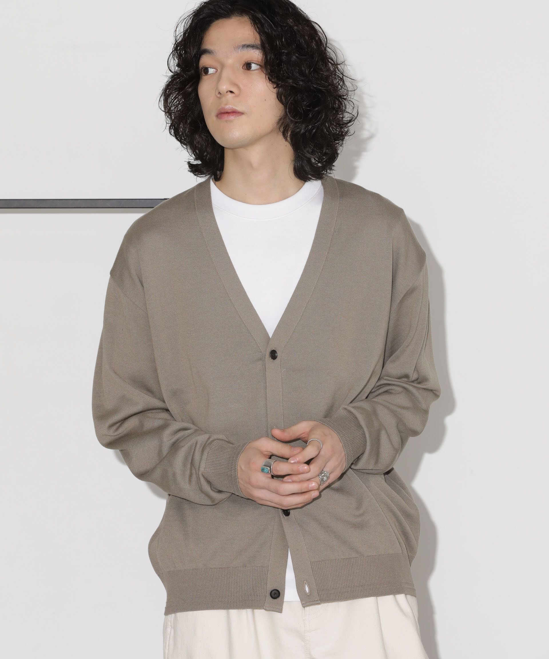 nano･universe「「タフニット」Vネックカーディガン」|ニット・セーター|