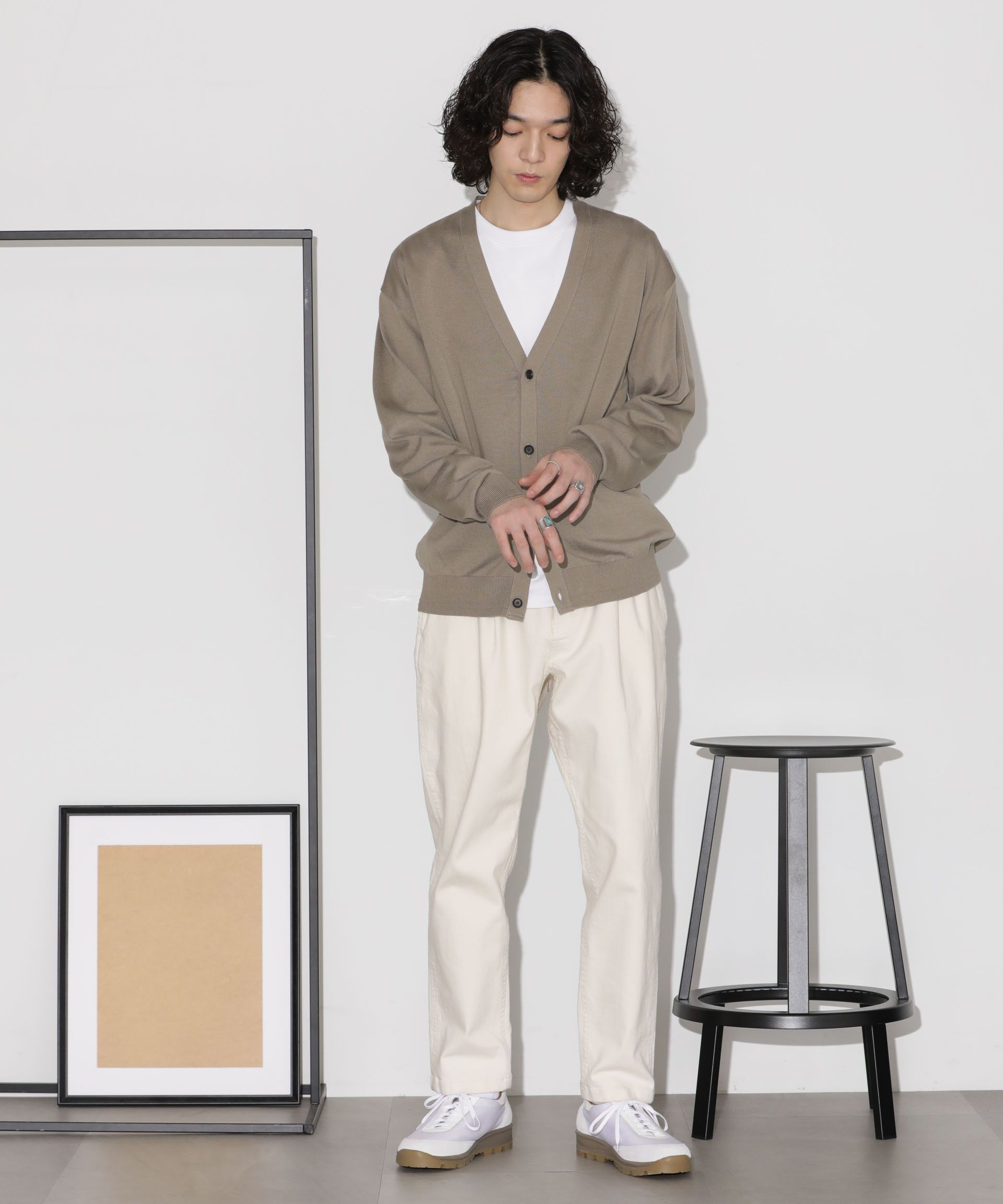 nano･universe「「タフニット」Vネックカーディガン」|ニット・セーター|