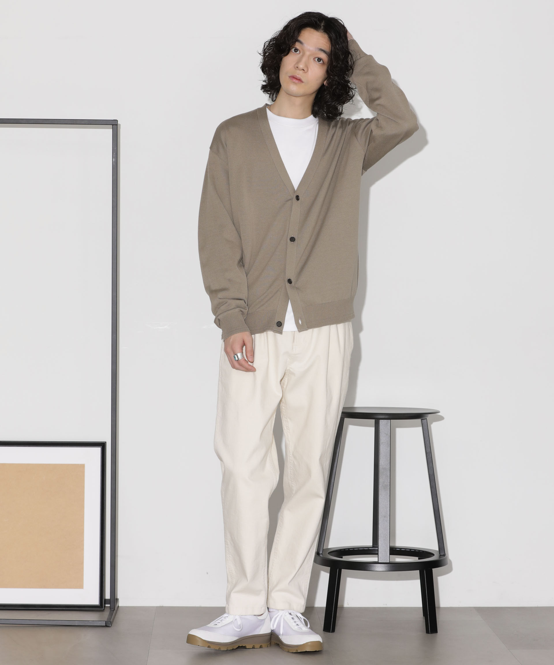 nano･universe「「タフニット」Vネックカーディガン」|ニット・セーター|