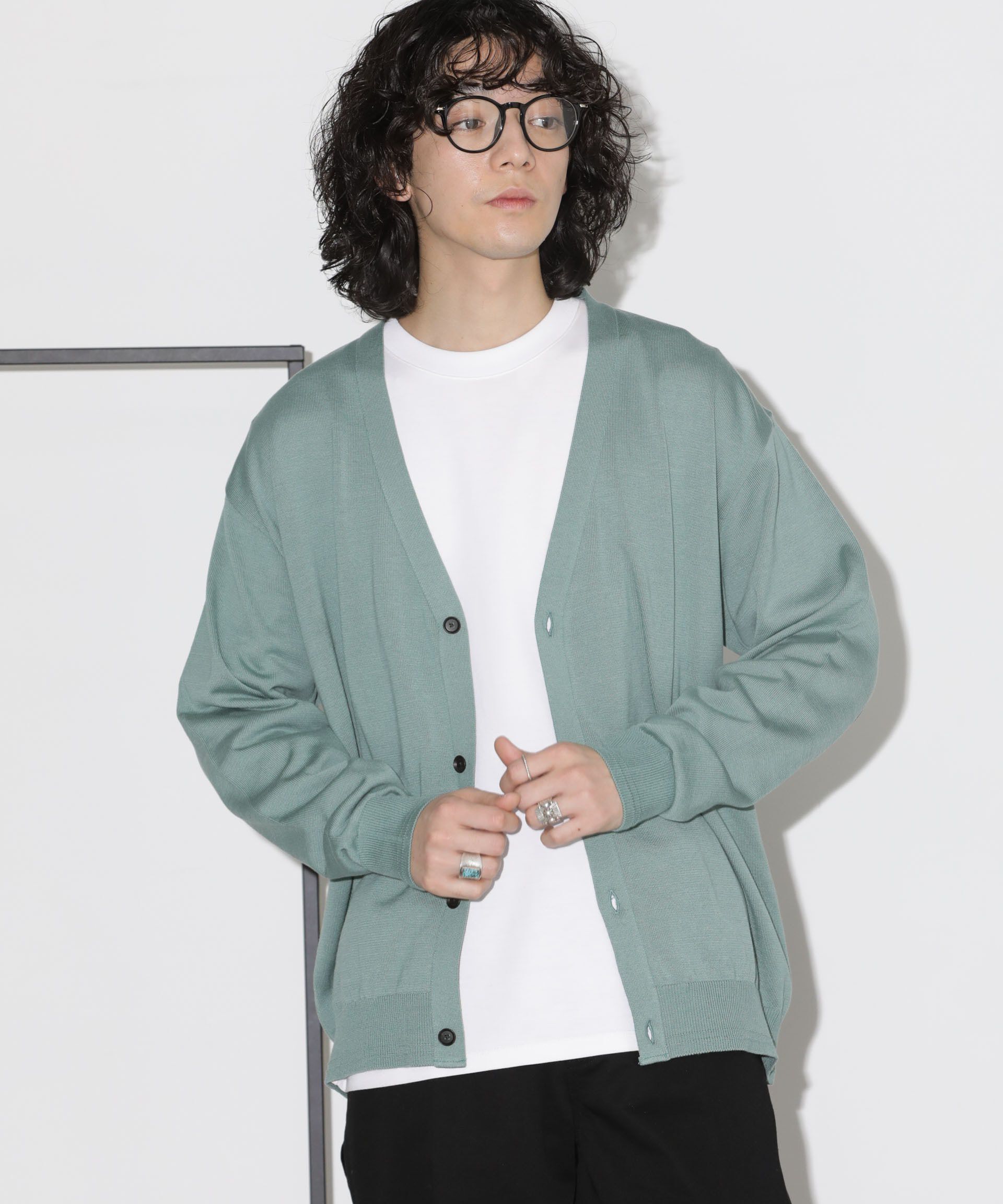 nano･universe「「タフニット」Vネックカーディガン」|ニット・セーター|