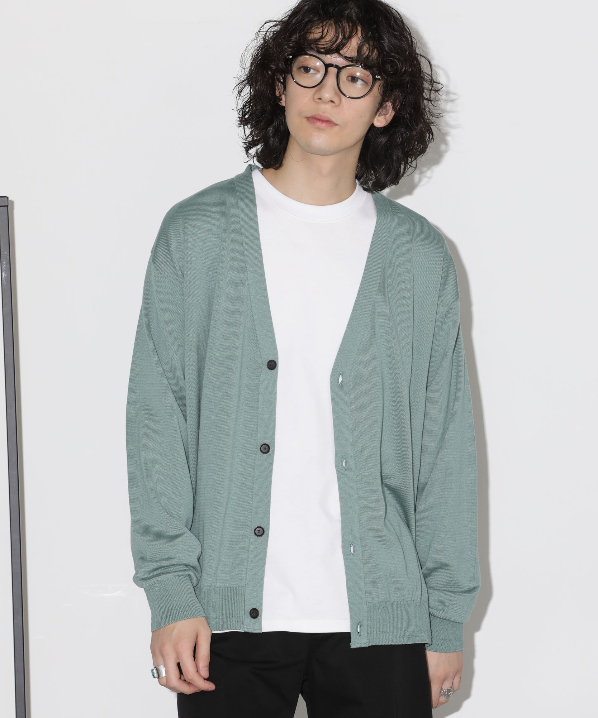 nano･universe「「タフニット」Vネックカーディガン」|ニット・セーター|