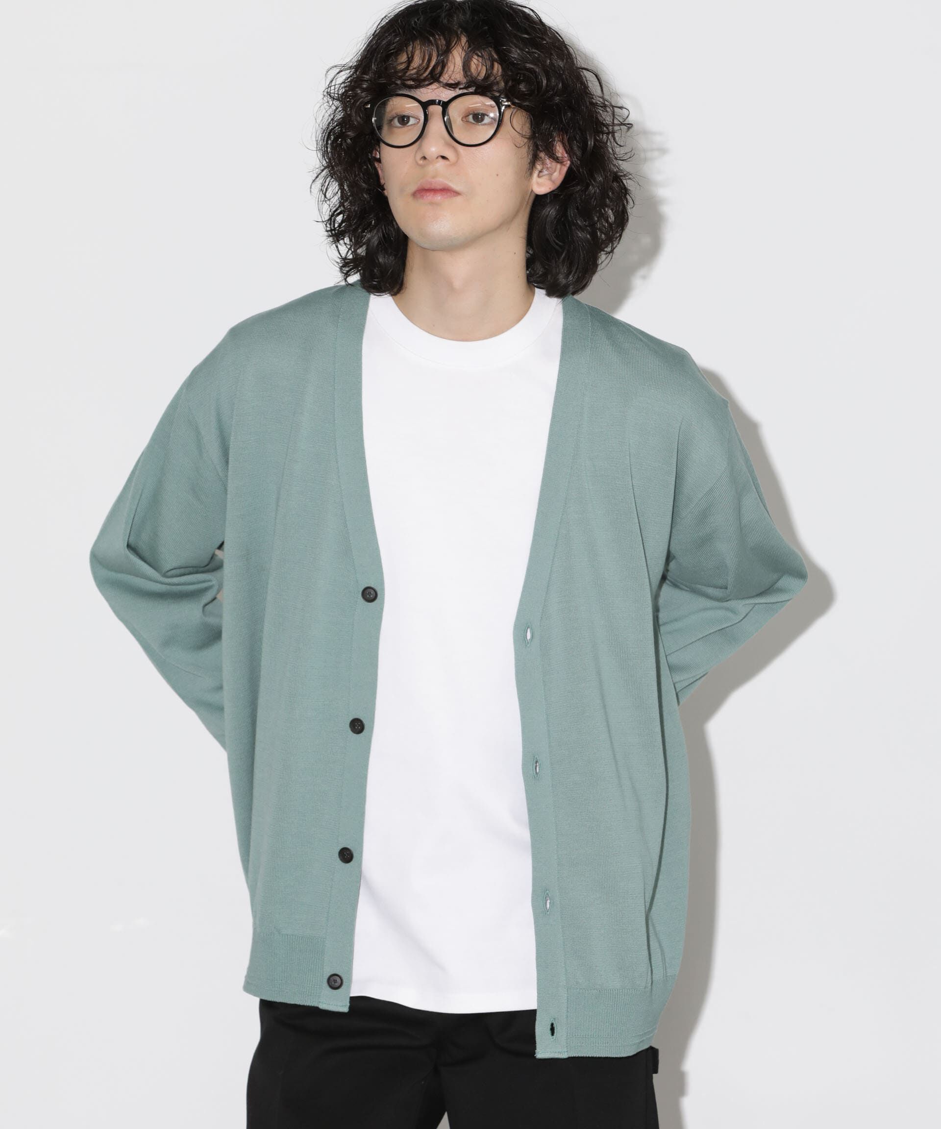 nano･universe「「タフニット」Vネックカーディガン」|ニット・セーター|